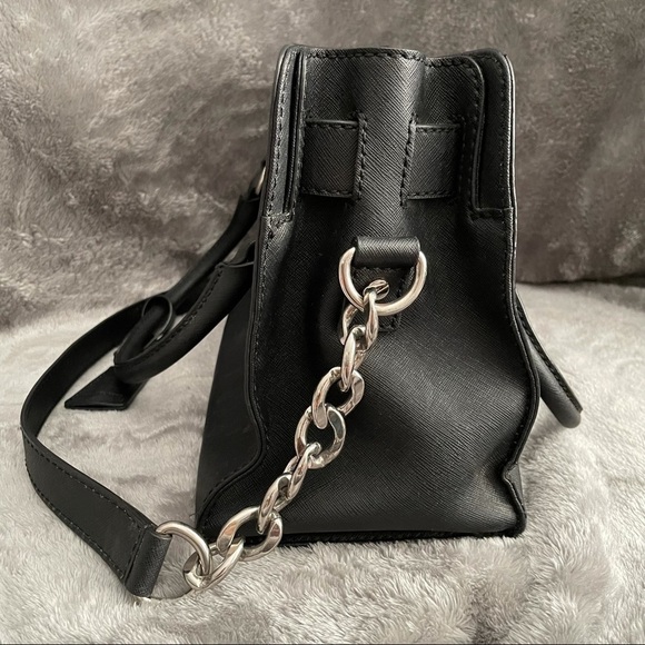 Michael Kors Hamilton Handbag Purse Classic Lock Medium Satchel - Picture 5 of 16